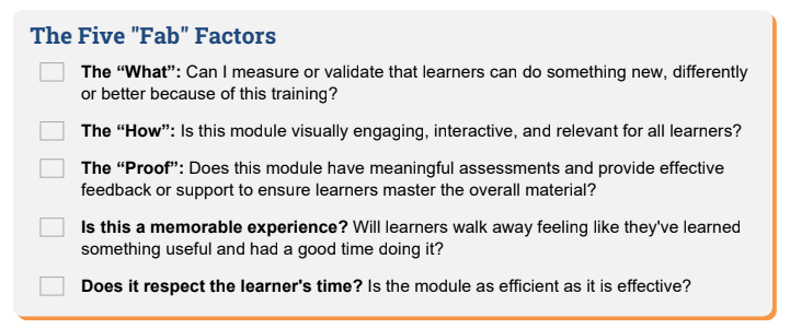 The 5 core questions to ask yourself when updating outdated elearning.