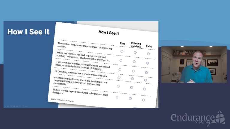 training activities online training webinar - how i see it activity